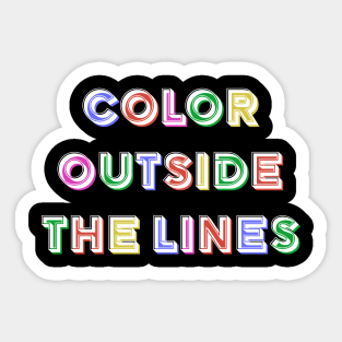 Color outside the lines Sticker